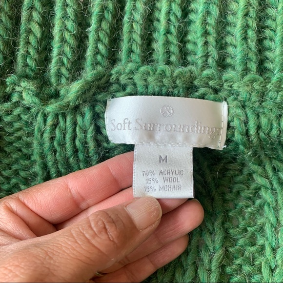 Soft surroundings open front long lined cardigan sweater size Medium - Picture 5 of 7